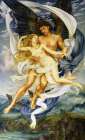 Boreas and Oreithyia circa 1896 Art Print