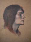 Study of a female head for The Love Potion 1903 Art Print