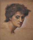Study of female head for The Cadence of Autumn (1905) I Art Print
