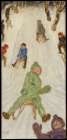 Children sledding 1926 Art Print by Franz von Stuck