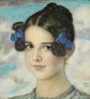Daughter Mary 1920 Art Print by Franz von Stuck