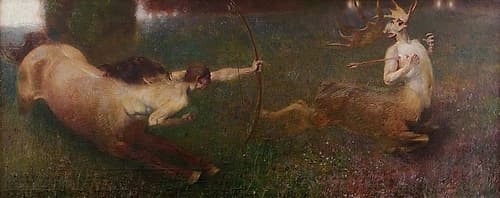 Fantastic Hunt circa 1890 Art Print