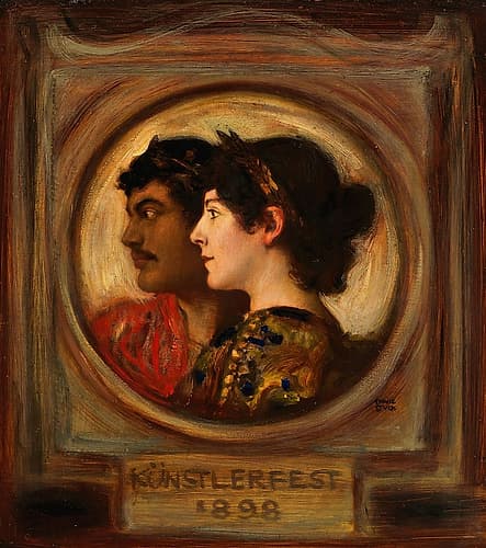 Franz and Mary Stuck   Artists Festival 1898 Art Print