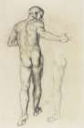 Male back nude 1909 Art Print