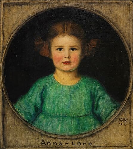 Portrait of a girl Anna Lore Butzer 1921 Art Print