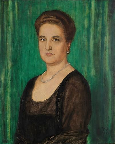 Portrait of a lady Martha Butzer 1923 Art Print