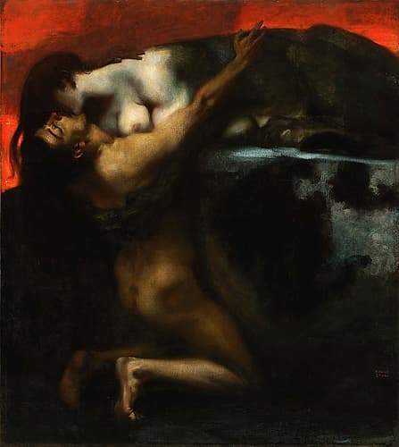 The Kiss of the Sphinx 1895 Art Print