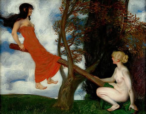 The Seesaw 1898 Art Print