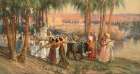 An Egyptian Procession 1902 Art Print