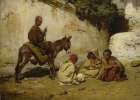 Arab Children Playing Cards 1873 Art Print