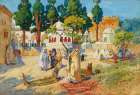 Arab Womens Day in the Cemetery, Bou Kobrine 1925 Art Print