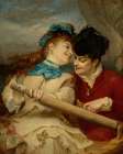 Concerning what the young women are talking about 1870 Traditional Print