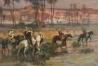 Fording the Stream, Algeria 1880s Art Print