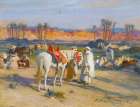 Halt In The Desert 1922 Art Print