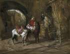 Horseman In A Courtyard 1889 Art Print