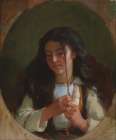 Study of a Young Girl, Pont Aven 1869 Traditional Print
