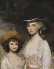 Mrs. Blades and her Daughter Traditional Print