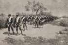 A practice march in Texas 1896 Art Print
