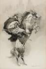 As They Threw their Animals Back upon their Haunches Art Print