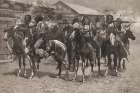 Crow Indians firing into the agency 1887 Art Print