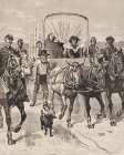 Ejecting an Oklahama boomer 1885 Art Print