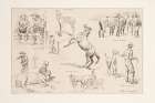 Horse raising in the northwest 1889 Art Print