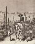 The Apache War Indian scouts on Geronimos trail 1886 Art Print