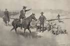 The Drought in the Southwest Cattlemen Warning Sheep herders Away from their Water 1900 Art Print