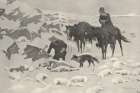 The Frozen Sheep herder 1900 Art Print