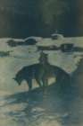 The lumber camp at night 1906 Art Print