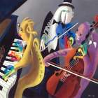 Magic Trio Musicians Art Print