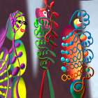 Three Magicians Abstract Art Print