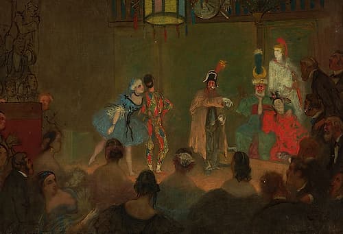 A Theatrical Evening at Prince Napoleons House Art Print by James Tissot