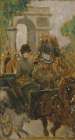 Carriage on the Avenue du Bois, Paris Art Print