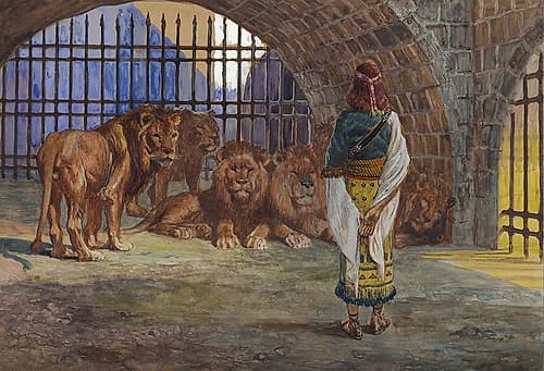Daniel in the Lions Den Watercolor Print