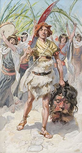 David Takes the Head of Goliath to Jerusalem Art Print by James Tissot