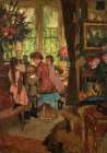 Kathleen Newton at the Piano ca 1880 Art Print