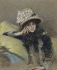 Portrait of a young woman 1883 Art Print