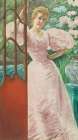 Portrait of A Young Woman In A Conservatory 1895 Art Print
