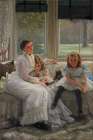 Portrait Of Mrs Catherine Smith Gill And Two Of Her Children Art Print