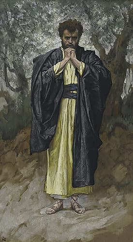 Saint Matthew, Saint Mathieu ca 1886 Watercolor Print
