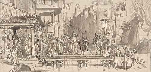 The Departure of the Prodigal Son 1862 Renaissance Print