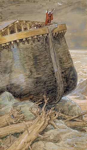 The Dove Returns to Noah Watercolor Print