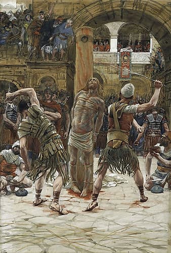 The Scourging on the Front Watercolor Print