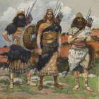 Three of Davids Captains Art Print