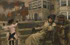 Waiting for the ferry ca 1876 Art Print