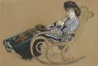 Young Woman in a Rocking Chair, study for the painting The Last Evening ca 1873 Art Print
