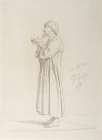 Arab Standing in Prayer 1864 Art Print
