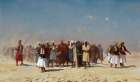 Egyptian Recruits Crossing The Desert 1857 Art Print