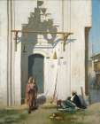Guards at the Door of a Tomb 1870 Art Print